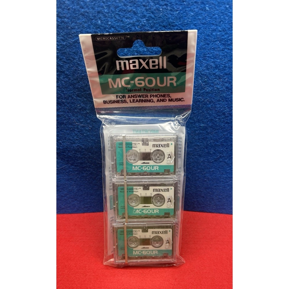 Maxell MC-60UR Microcassettes 60 Minutes Pack‎ Of 3 New